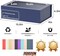 13.8" Large Blue Gift Box with Window and Magnetic Lid – Luxury Collapsible Bridesmaid Proposal Box – Decorative Apparel & Wine Gift Box for Weddings, Birthdays, and Christmas (Includes Ribbon & Card)